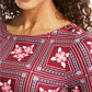 Blusa feminina com estampa de azulejos Charter Club, vermelha, tamanho extra grande