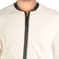 Cardigan masculino com zíper frontal INC International Concepts, branco neve, tamanho grande