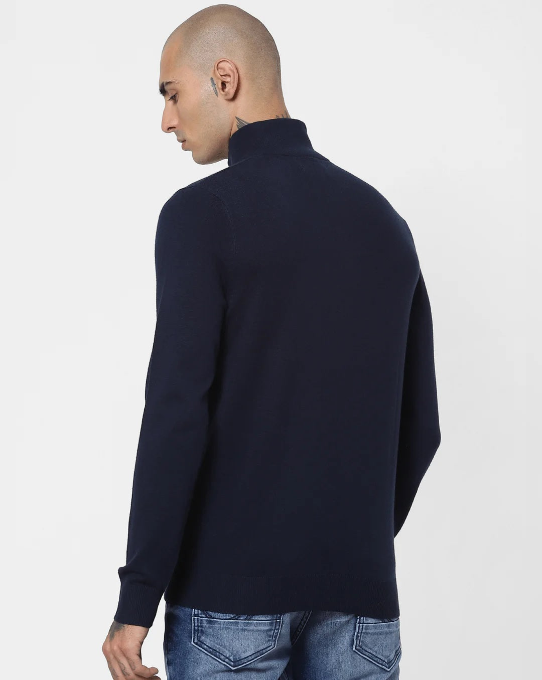 Suéter masculino Elite de gola alta da INC International Concepts, azul escuro, tamanho X-S
