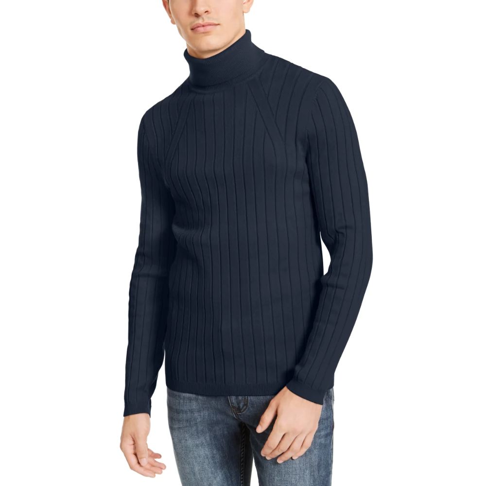 Suéter masculino Elite de gola alta da INC International Concepts, azul escuro, tamanho XXG