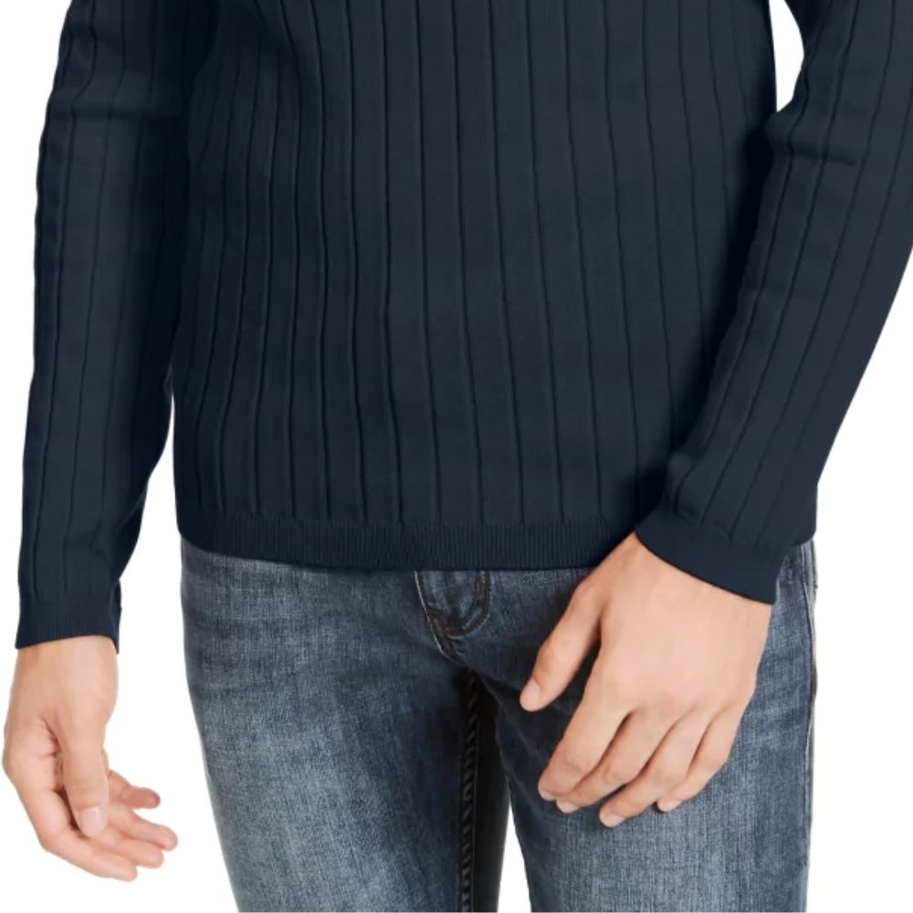 Suéter masculino Elite de gola alta da INC International Concepts, azul escuro, tamanho XXG