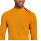 Suéter masculino com gola canelada e botões INC International Concepts, dourado, tamanho 2, extra grande