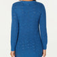 Suéter túnica feminino com decote em V estilo &amp; co, azul marinho, tamanho extragrande