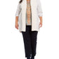 Cardigan feminino plus size com gola sherpa estilo &amp; co, bege, tamanho 3X