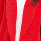Cardigan feminino de malha chenille com gola xale estilo &amp; co, vermelho, tamanho extra pequeno