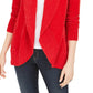 Cardigan feminino de malha chenille com gola xale, tamanho 2, vermelho, extra grande, estilo &amp; co