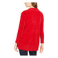 Cardigan feminino texturizado canelado manga comprida aberto tamanho PP