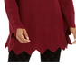Suéter canelado com bainha recortada feminino Style &amp; Co, vermelho escuro, tamanho X-S