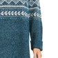 Suéter túnica feminino Fair Isle da Style &amp; Co, Fi Dark Kale, tamanho 2, extra grande