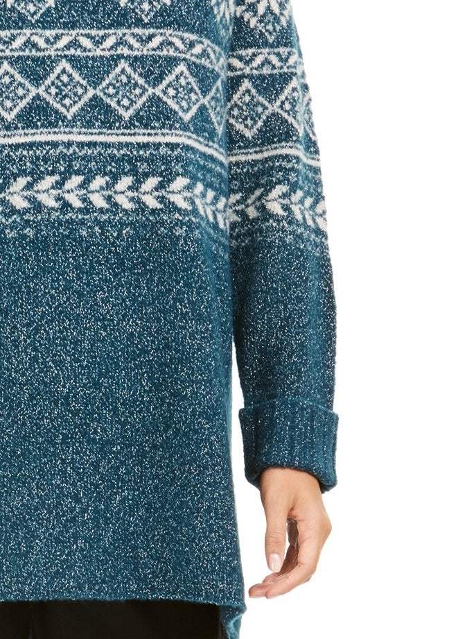 Suéter túnica feminino Fair Isle da Style &amp; Co, Fi Dark Kale, tamanho 2, extra grande