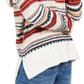 Suéter listrado com tachas feminino Style &amp; Co, bege, tamanho grande