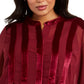 Blusa Alfani Feminina Plus Velvet com Acabamento Vinho Tamanho 1X