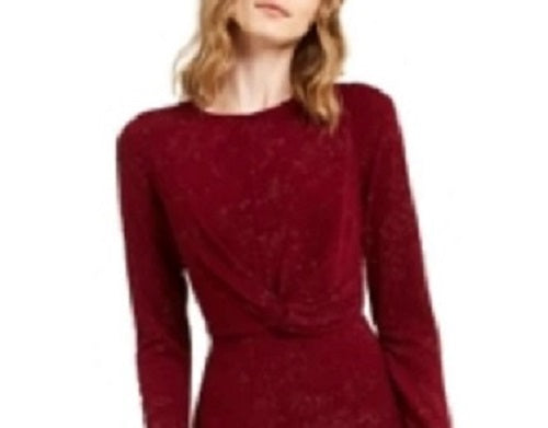 Vestido Alfani Feminino Tonal Twist-Waist Vermelho Tamanho P