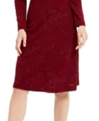 Vestido Alfani Feminino Tonal Twist-Waist Vermelho Tamanho P