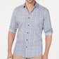 Camisa Alfani Masculina com Estampa Geoestática, Branca Brilhante, Tamanho Grande