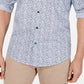 Camisa Alfani Masculina com Estampa Geoestática Branca Tamanho P