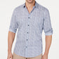 Camisa Alfani Masculina com Estampa Geoestática Branca Tamanho 2 X-G