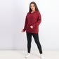 Ideology Moletom com capuz feminino com zíper vermelho tamanho médio