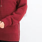 Ideology Moletom com capuz feminino com zíper vermelho tamanho médio