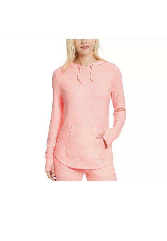 Moletom com capuz feminino Ideology Mushy-Knit rosa tamanho pequeno