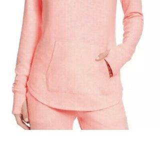 Ideology Women's Mushy-Knit Hoodie Pink Size Small