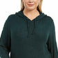 Ideology Moletom feminino plus size com abertura para polegar, verde, tamanho 1X