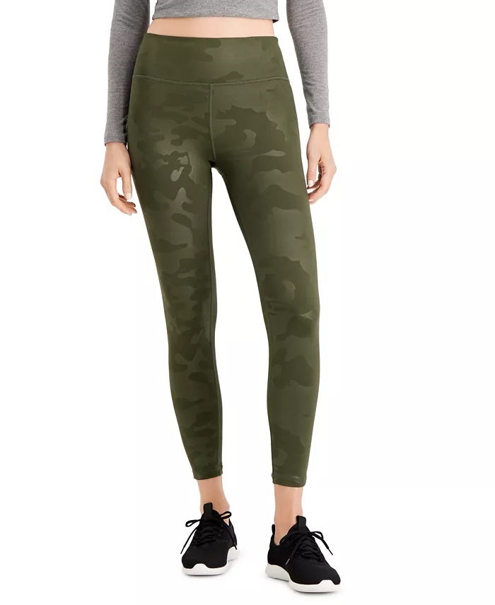 Leggings femininas camufladas da Ideology, tamanho XX-G, verde