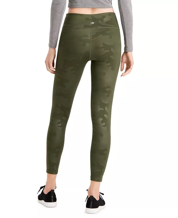 Leggings femininas camufladas da Ideology, tamanho XX-G, verde