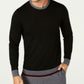 Suéter masculino Tasso Elba de lã merino, preto, tamanho XXG