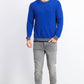 Suéter masculino Tasso Elba em mistura de lã merino azul escuro tamanho 2 extra grande