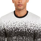 Suéter masculino Alfani com gola redonda e canelado Ombre Rib, branco, tamanho 2, extra grande