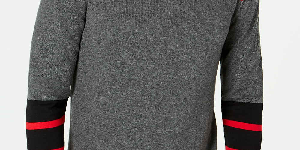 Suéter Alfani Masculino Gola Alta Bloqueada Vinho Tamanho 2 Extra Grande