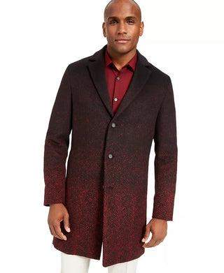 Jaqueta masculina Alfani Ombre Herringbone preta tamanho X-Large