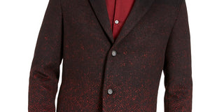 Jaqueta masculina Alfani Ombre Herringbone vermelha tamanho médio