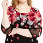 Blusa túnica feminina Alfani plus size estampada com manga 3/4 rosa tamanho 2 extra grande