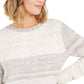 Suéter Feminino Estilo &amp; Co Chenille Tingido Espacial Cinza Sp Acedye Tamanho Grande