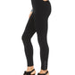 Leggings femininas com detalhes em renda estilo &amp; co, pretas, tamanho extrapequeno