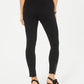 Leggings femininas com detalhes em renda estilo &amp; co, pretas, tamanho extrapequeno
