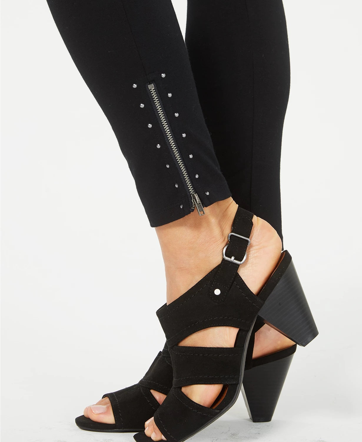 Leggings femininas com detalhes em renda estilo &amp; co, pretas, tamanho extrapequeno