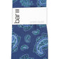 Lenço de bolso masculino Bar III Abstract Paisley azul marinho tamanho regular