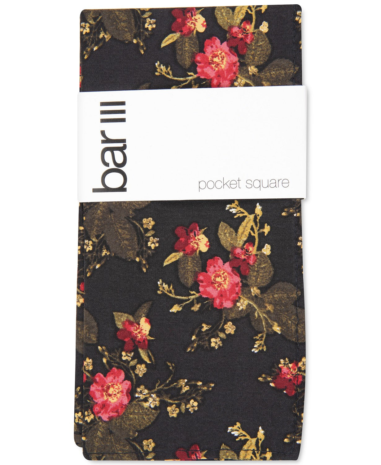 Lenço de bolso masculino Bar III Painted Poppy preto tamanho regular