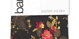 Bar III Men's Painted Poppy Pocket Square Black Size Regular