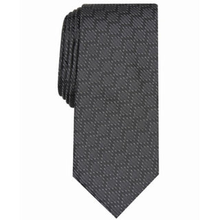 Gravata Alfani Masculina Slim Geometric Grid Azul Tamanho Regular