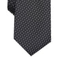 Gravata Alfani Masculina Slim Neat Preta Diamante Tamanho Regular