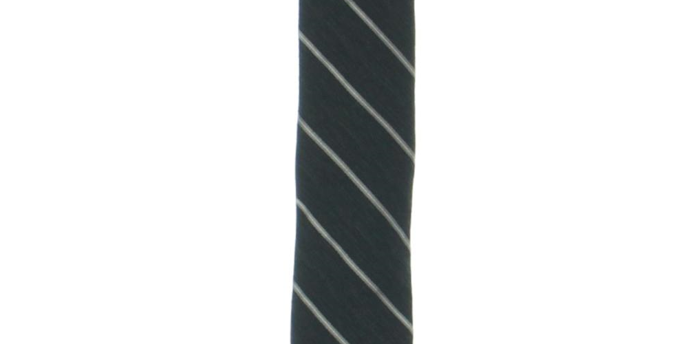 Gravata listrada de lã Grantly masculina Alfani, preta, tamanho regular