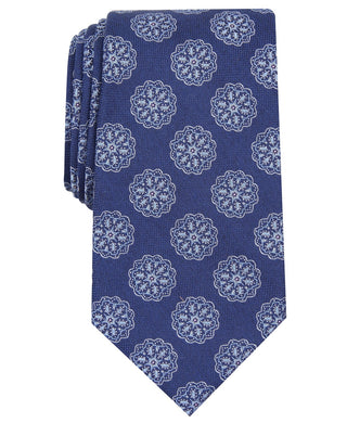 Gravata Medalhão Masculina Tasso Elba Azul Tamanho Regular