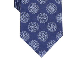 Gravata Medalhão Masculina Tasso Elba Azul Tamanho Regular