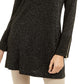 Suéter túnica feminino Alfani de malha brilhante, preto/dourado, tamanho G, extra grande