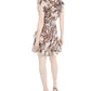 Vestido feminino com estampa de zebra Bar III rosa tamanho 6