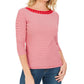 Karen Scott Top Feminino de Algodão com Ilhós Vermelho Brilhante Tamanho Extra Grande